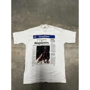 1996 Chicago Bulls Champion Ringmasters spaper T-Shirt L